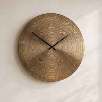 Aden Gold Metal Wall Round Clock