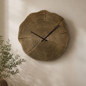Alien Wall Clock Abstract Gold Aluminium