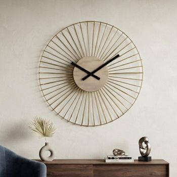 Wirle Gold Metal Wall Round Clock