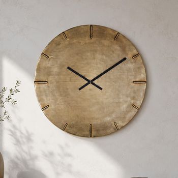 Zane Gold Aluminium Wall Round Clock