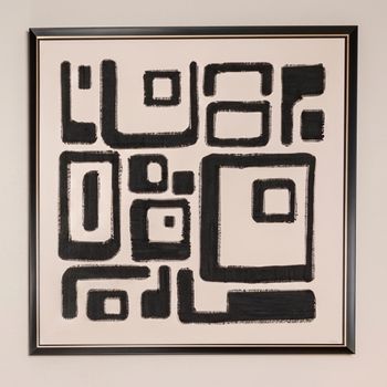 Shanita Square Wall Art Black and White