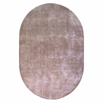 Nilla Carpet Beige Fabric Oval Rug - 220cm x 320cm