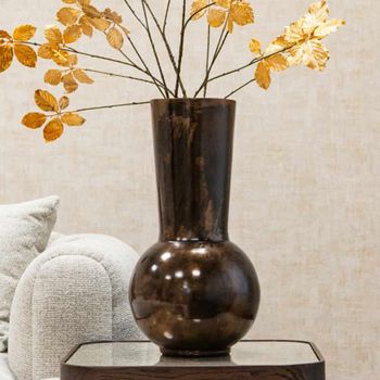 Jolise Copper Aluminium Brown Vase