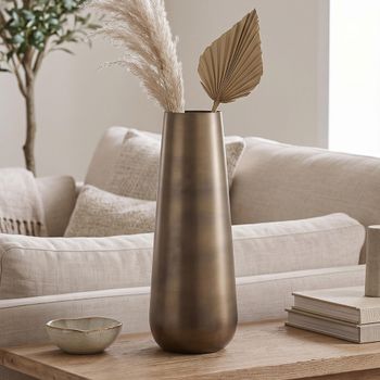 Kenza Antique Brass Aluminium Small Vase