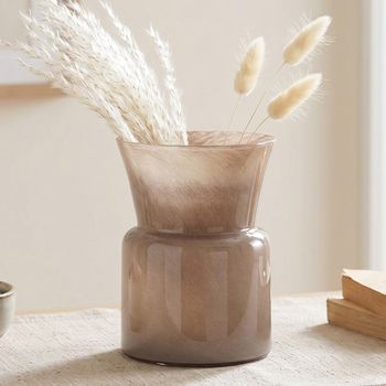Milo Taupe Glass Round Vase