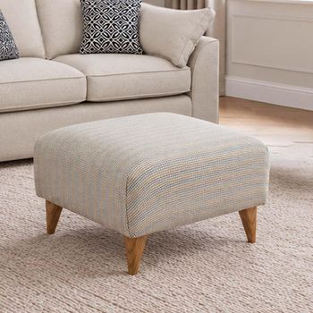 Lorna Fabric Square Footstool - Colours Available