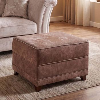 Vesper Fabric Storage Footstool - Colours Available