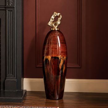 Anika Burgundy Red Ceramic Small Jar Vase