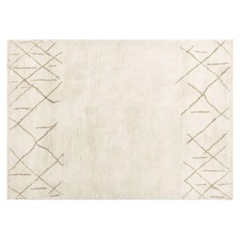 Azera Berber Crosshatch Cream White Rug - Sizes Available