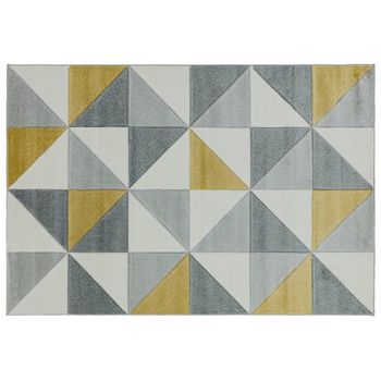 Sketch Cubic Ochre Modern Hand Carved SK06 Rug - 200cm x 290cm