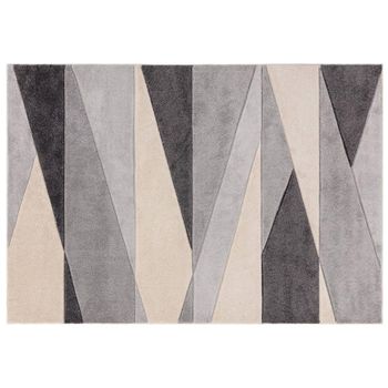 Sketch Segment Grey SK24 Rug - 200cm x 290cm