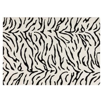 Wilder Tiger Mono White and Black Rug - Sizes Available