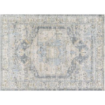 Avellino Vintage Blue Boho High Pile AVL2303 Rug - Sizes Available