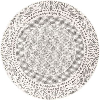 Bahar Geometric Global Grey Round BHR2321 Rug - Sizes Available