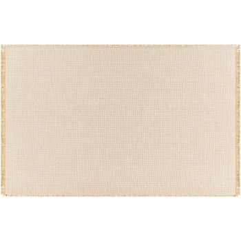 Kimi Becki Owens Brown Solid and Border Fringe BOKM2302 Rug - 120cm x 170cm