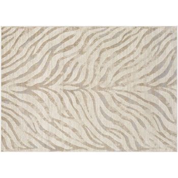 City Beige Zebra Animal Print CIT2301 Rug - Sizes Available