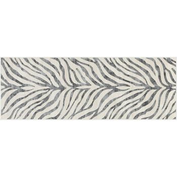 City Grey Zebra Animal Print CIT2300 Runner - 80cm x 220cm