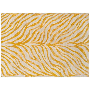 City Yellow Zebra Animal Print CIT2302 Rug - 160cm x 220cm