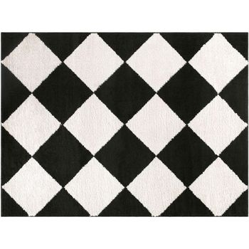 Tivoli Black Washable Shaggy Diamond EDRV2305 Rug - Sizes Available