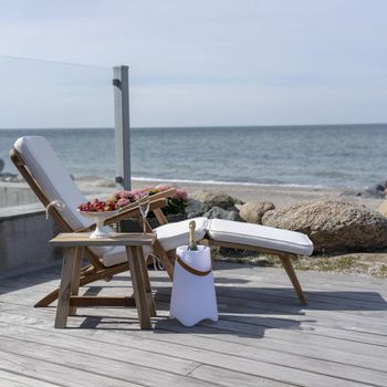 Arrecife Natural Teak Wood Large Garden Deck Chair