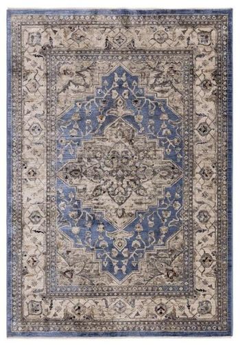 Classic Heritage Sovereign Medallion Blue Rug - 120cm x 166cm