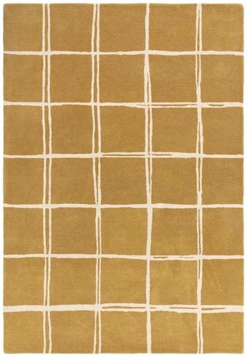 Albany Grid Gold Rug - Sizes Available