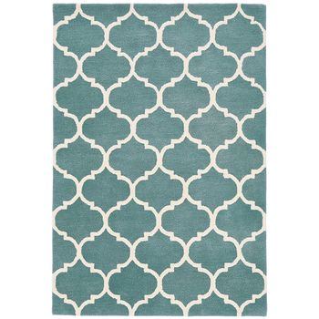 Albany Ogee Duck Egg Rug - Sizes Available