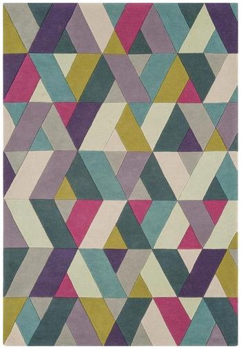 Funk Chevron 02 Blue Green Rug - Sizes Available
