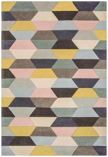 Funk Honeycomb 04 Pastel Multi Colour Rug - Sizes Available