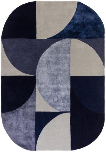 Matrix Oval 74 Indigo Rug - Sizes Available