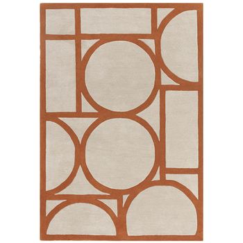 Metro Rust Rug - Sizes Available