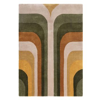 Romy Retro Green Rug - Sizes Available