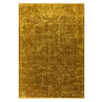 Zehraya Abstract Gold Rug - Sizes Available