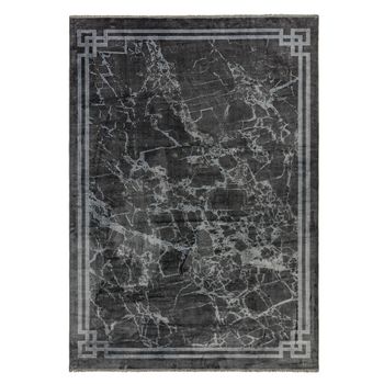 Zehraya Border Grey Rug - Sizes Available