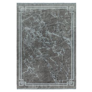 Zehraya Border Silver Rug - Sizes Available