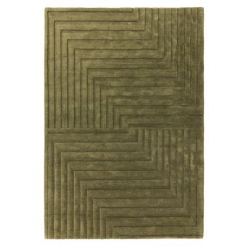 Form Geometric Green Rug - Sizes Available