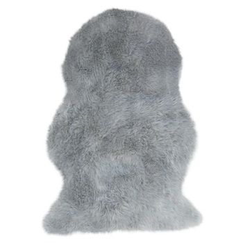Auckland Luxury Silver Faux Sheepskin Rug - Sizes Available