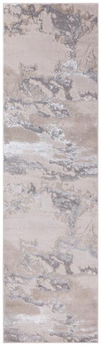 Aurora Cloud Grey and Silver Runner - 66cm x 240cm