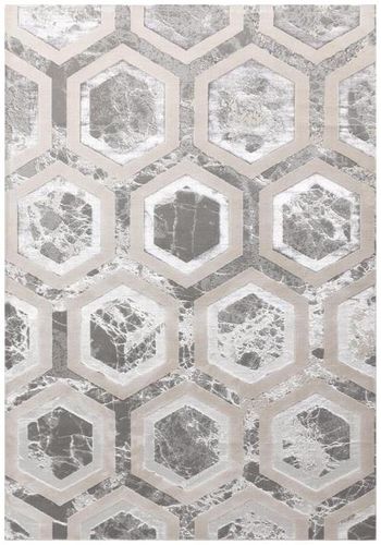 Aurora Crystal Grey and Silver Rug - Sizes Available