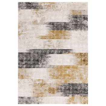 Kuza Lines Gold Rug - Sizes Available