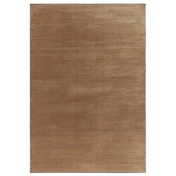 Kuza Plain Stripe Terracotta Rug - Sizes Available