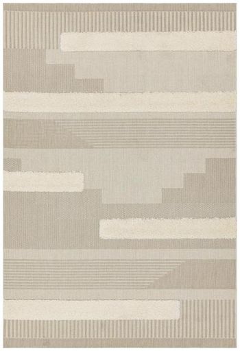 Monty Geometric Natural and Cream Rug - 160cm x 230cm