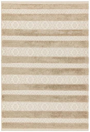 Monty Stripe Natural and Cream Rug - 80cm x 150cm