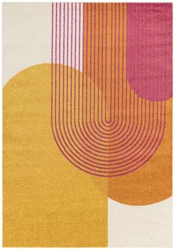 Muse Retro Orange Rug - Sizes Available