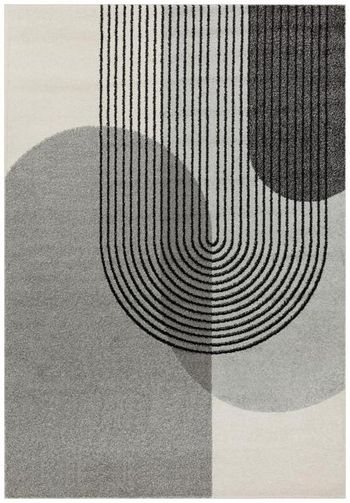Muse Retro Grey and Silver Rug - Sizes Available