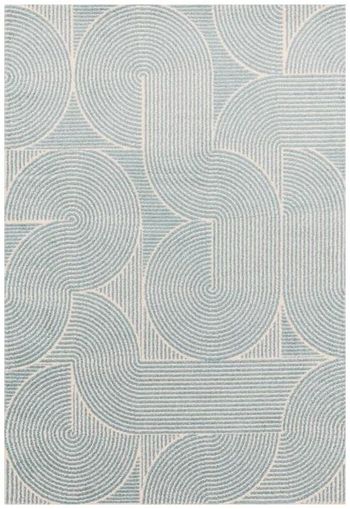 Muse Swirl Blue Rug - Sizes Available