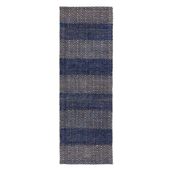 Ives Navy Blue Runner - 66cm x 200cm