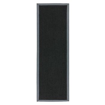 Sisal Black and Grey Runner - 68cm x 300cm