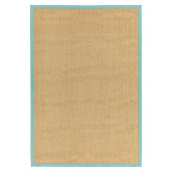 Sisal Linen and Aqua Rug - Sizes Available