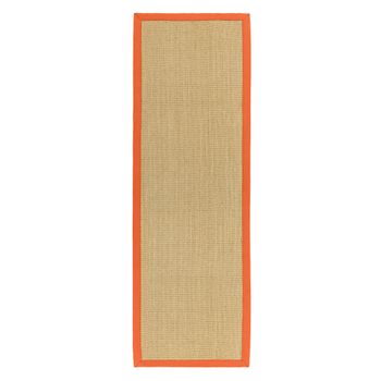 Sisal Linen and Orange Runner - 68cm x 300cm